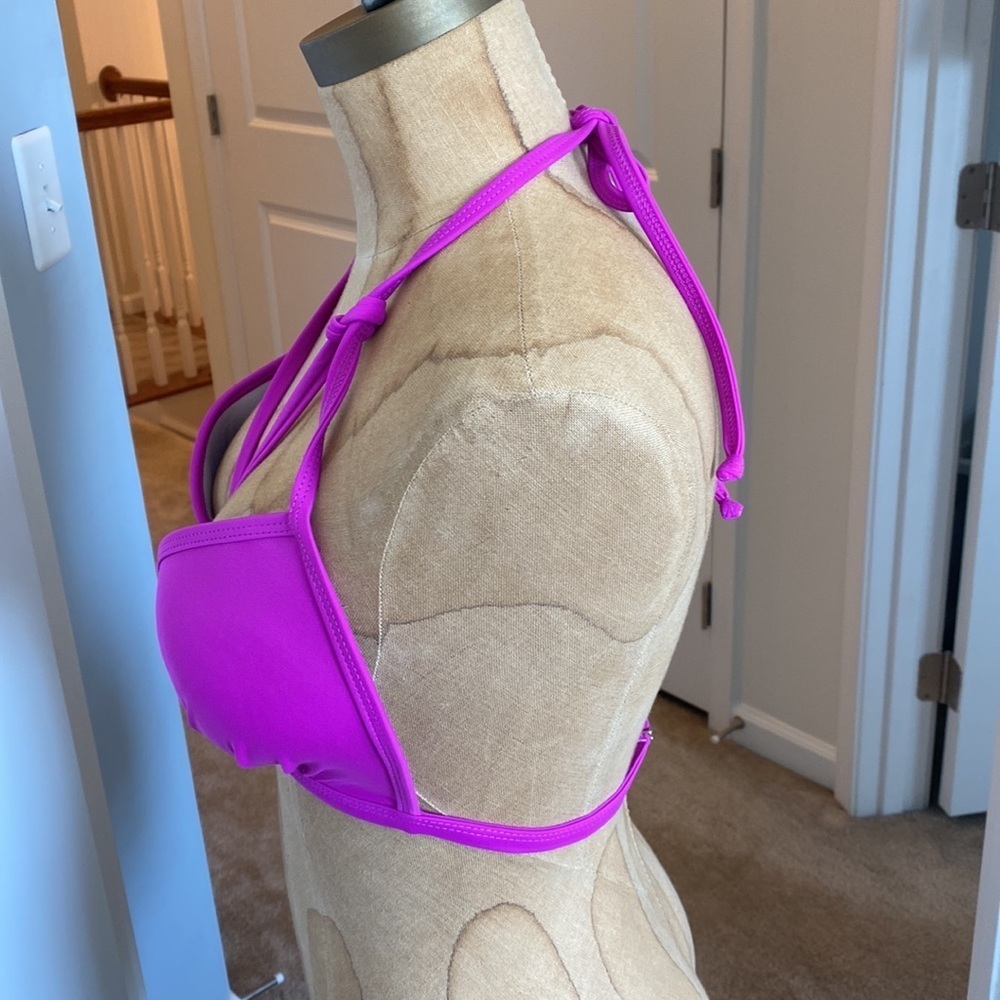 Venus Purple Strappy Cage Bikini Top 34D - Picture 6 of 8